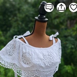 BCBG OFF THE SHOULDER MIDI DRESS